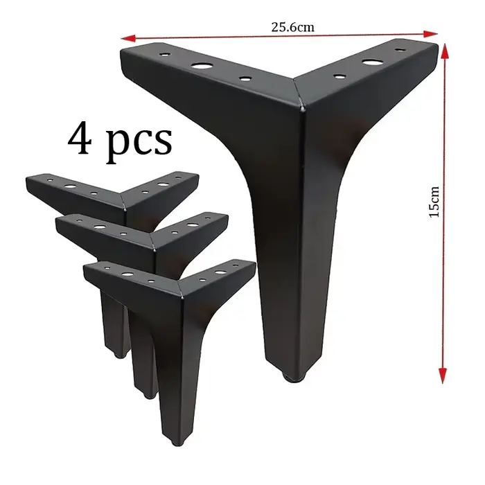 4 pièces bricolage remplacement canapé pieds pieds en métal pour meubles pied moderne Triangle pieds