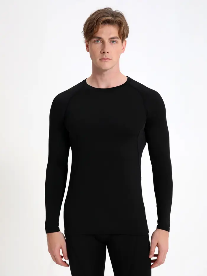 Chemises de compression à manches longues pour hommes, obtenez la coupe rapide, entraînement athléti