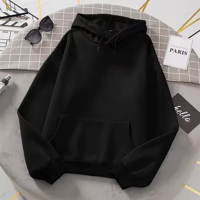 2025 sweat à capuche blanc hommes femmes automne à manches longues hauts pullover décontracté poche 