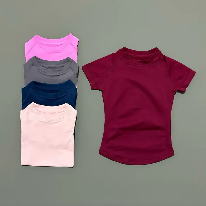 Haut de sport à manches courtes pour femme, t-shirt de course, t-shirt de sport d'été à manches cour