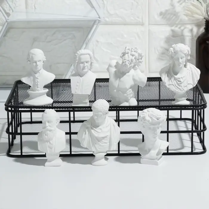 Mini figurine en plâtre pour la décoration intérieure, statue grecque Myenson, sculpture célèbre des