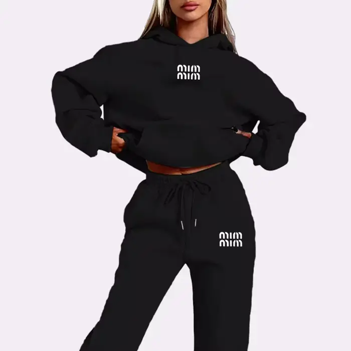 Ensemble de survêtement deux pièces imprimé MM pour femmes, sweat-shirt de Jogging à la mode avec co