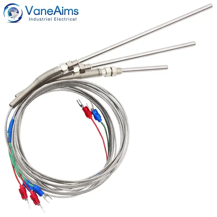 VaneAims Thermocouple M8 0.5m 1m 2m 3m Type K J PT100 50mm 100mm 150mm 200mm sonde à ressort de Comp