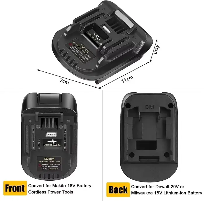 Convertisseur adaptateur de batterie DM18M pour Milwaukee, 18V pour Dewalt, 20V, convertisseur de ba
