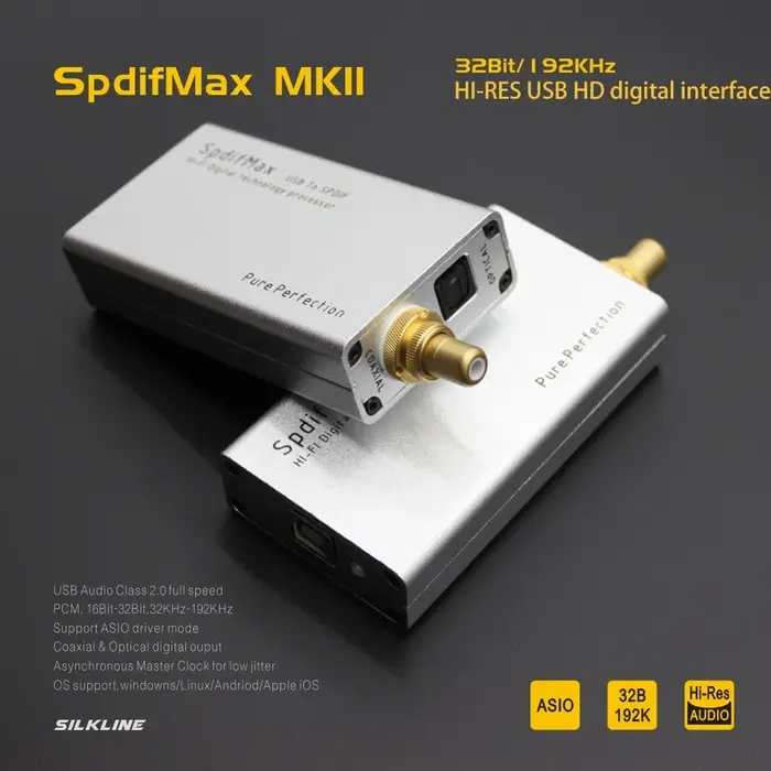 Carte son HD audiophile USB/interface numérique XMOS 32/192K, haute résolution externe HD USB vers r