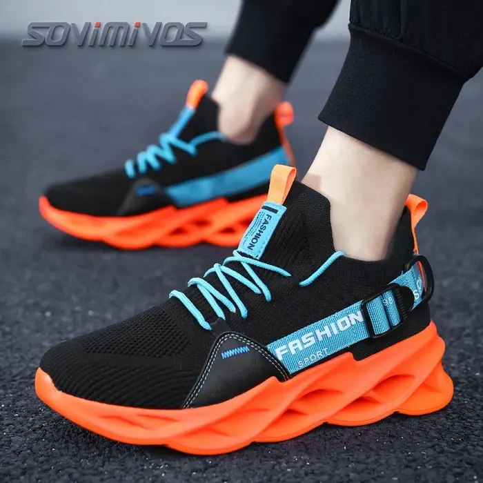 Chaussures de marche en mousse à mémoire de forme pour hommes, baskets de travail légères, tennis à 