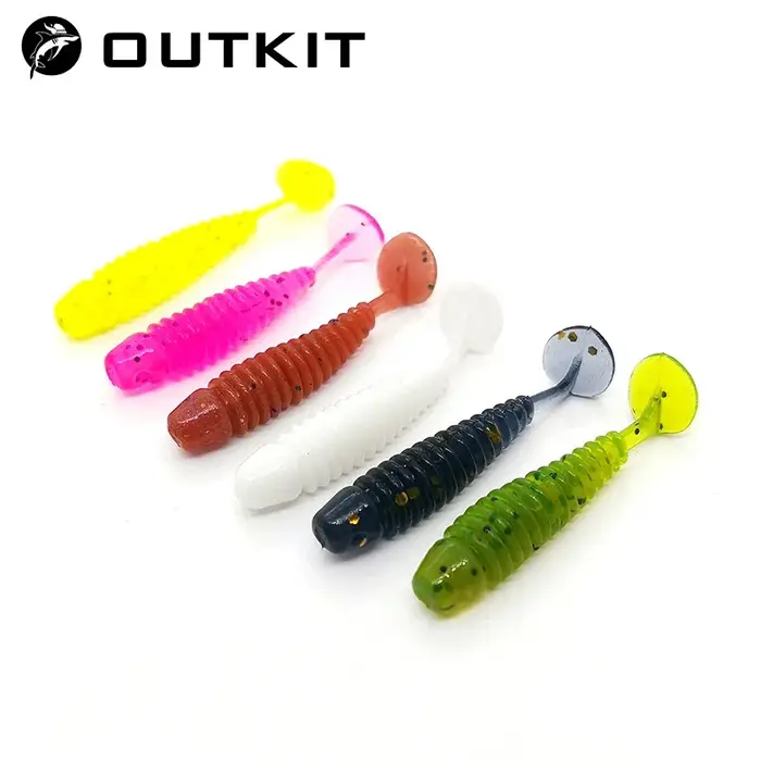 OUTKIT 10 pièces/lot Wobblers mini pêche leurres souples en caoutchouc appâts souples 3.5 cm/4.5 cm 