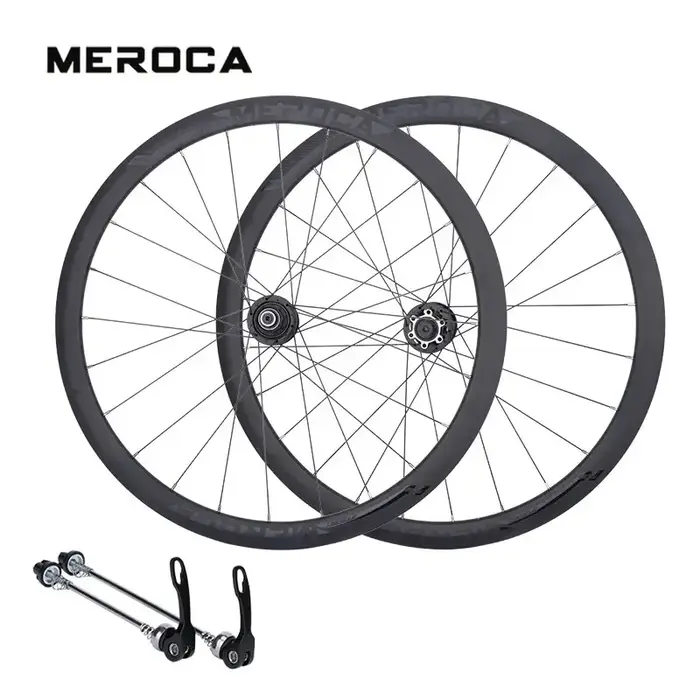 MEROCA-Paire de roues de vélo de route, frein à disque, dégagement rapide, appellation traversant, a