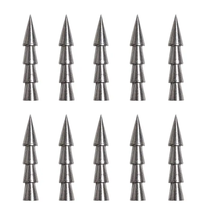 10 pièces/lot poids d'insertion de pêche 0.5g 1g 1.5g 2g 3.2g 4g poids plombs pêche appât souple acc