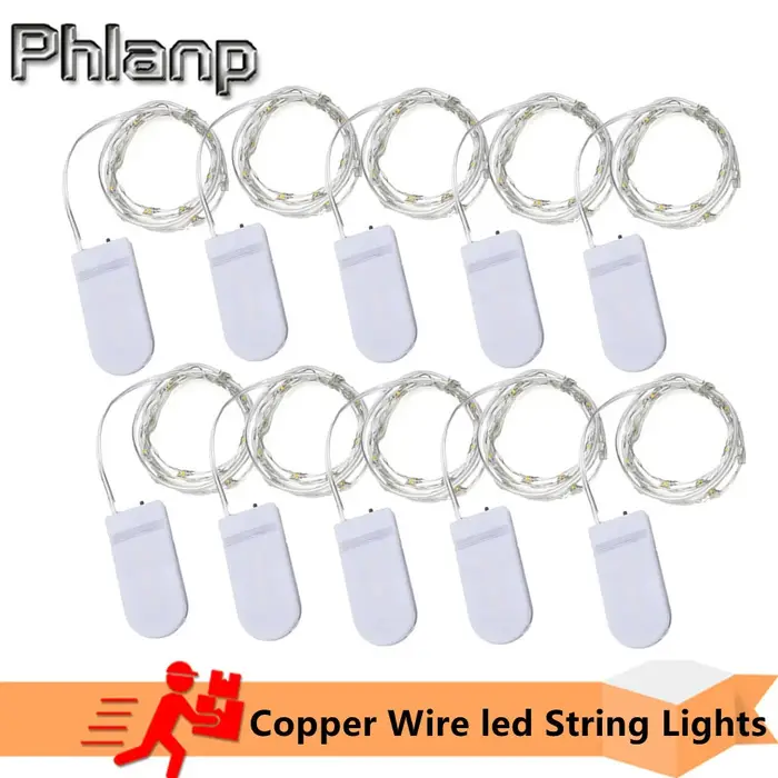 10 pièces 1M 2M 3M 5M fil de cuivre LED guirlandes lumineuses éclairage de vacances guirlande féeriq