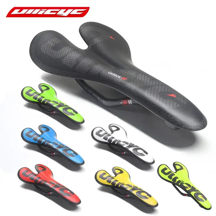 Selle de vélo de montagne de route entièrement en Fiber de carbone, coussin de siège ultraléger, siè