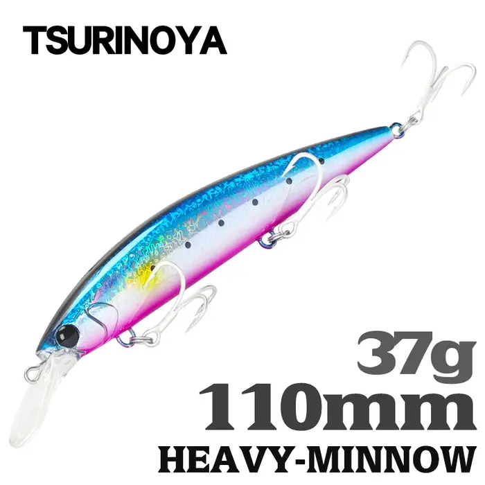 TSURINOYA 110mm 37g leurre de pêche en mer poids lourd Max 80m Ultra longue coulée coulant vairon as
