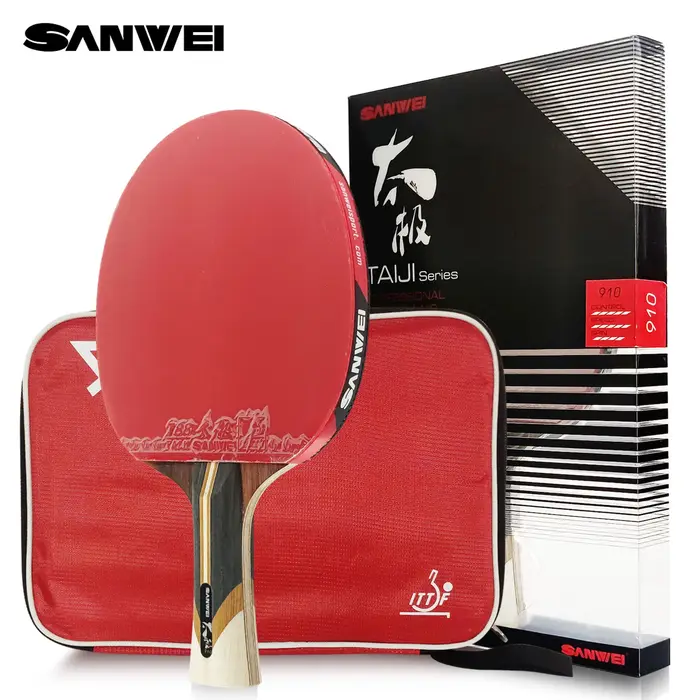 SANWEI-Raquette de tennis de table professionnelle Taiji 7, 8, 9 étoiles, en bois et carbone, ping-p