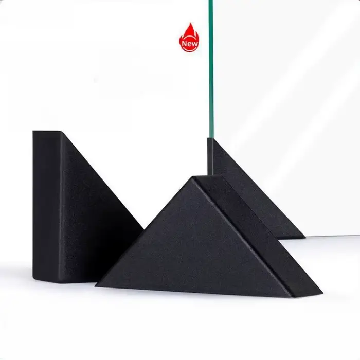 Couvercle de protection d'angle de Table noir, 16 pièces, panneau de verre, cadre photo, transporteu