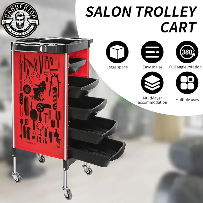Chariot de rangement pour outils de coiffure, chariot roulant pour salon de coiffure, armoire mobile