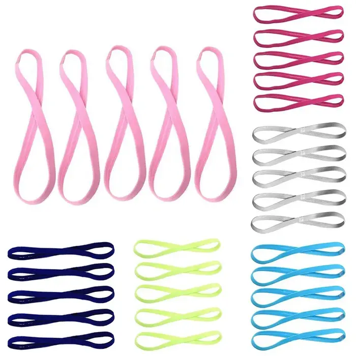 1/5/10 pièces bandeau élastique mince bandeau Football course cheveux accessoires mode Simple antidé