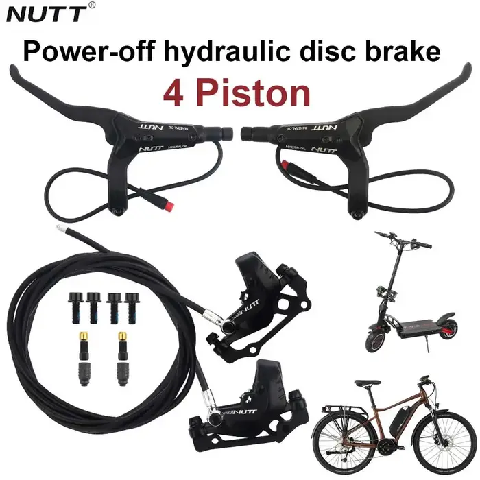 NUTT-Freins hydrauliques pour scooter électrique Kugoo Dualtro, 4 pistons, 140, 160, 180, freins VTT