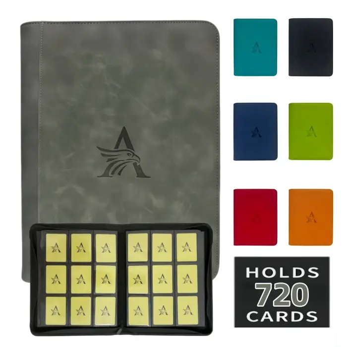 Classeur de cartes à collectionner premium à 9 pochettes, classeur de collection en PU à 720 pochett