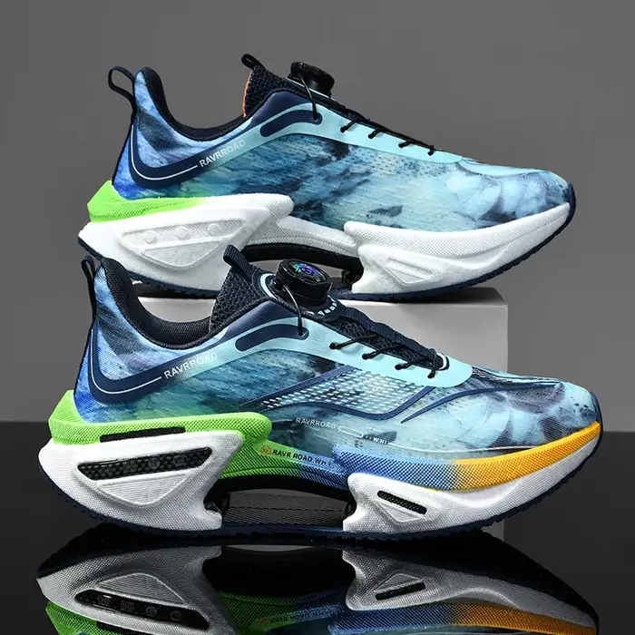 Chaussures de course élastiques pour homme chaussures de sport à plaque de carbone avec boucle rotative pour femme chaussures professionnelles amortissantes occasions spéciales endurance running