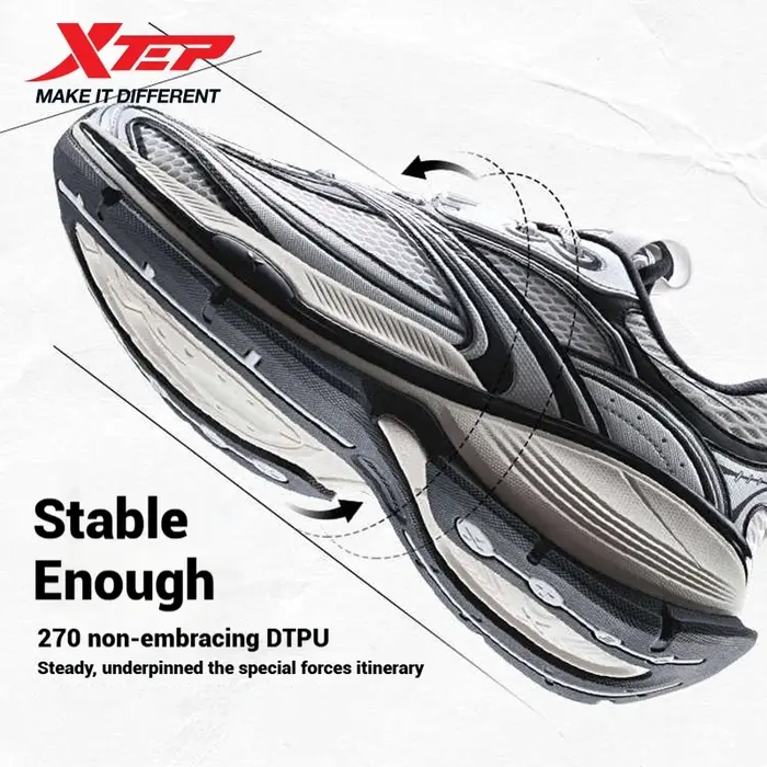 Xtep Basque 2-Chaussures décontractées pour femmes, en maille, avec amorti au baume, rétro, année mi