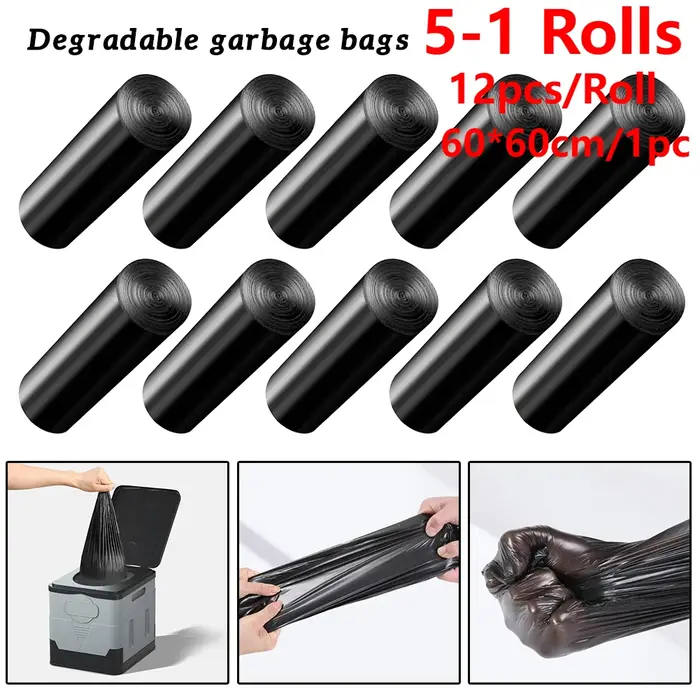 Sac à déchets pliable pour toilettes d'extérieur, pochette à déchets jetable portable, respectueuse 