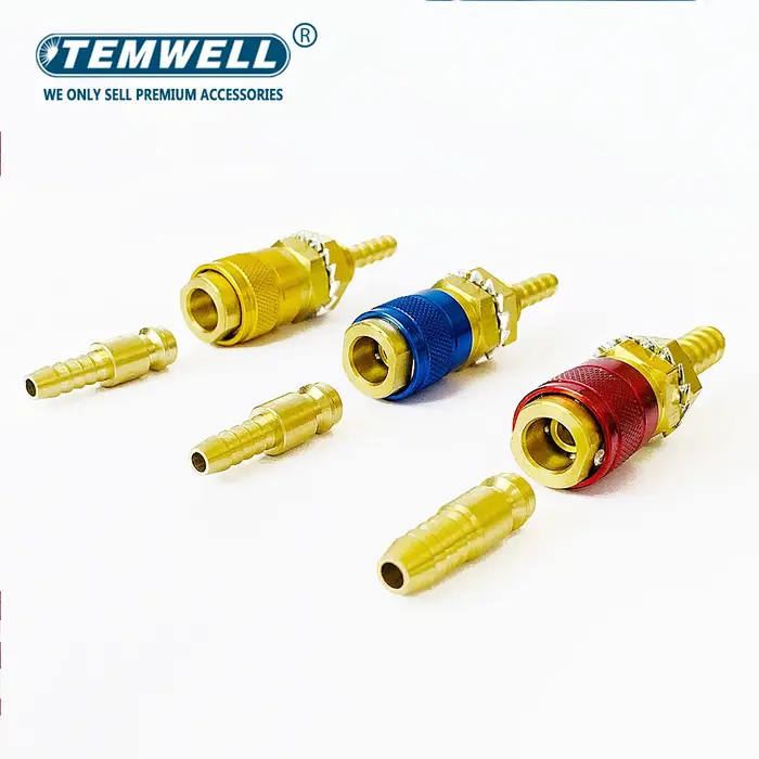 Adaptateur de gaz refroidi à l'eau, raccord rapide pour torche de soudage TIG ou connecteur de torch