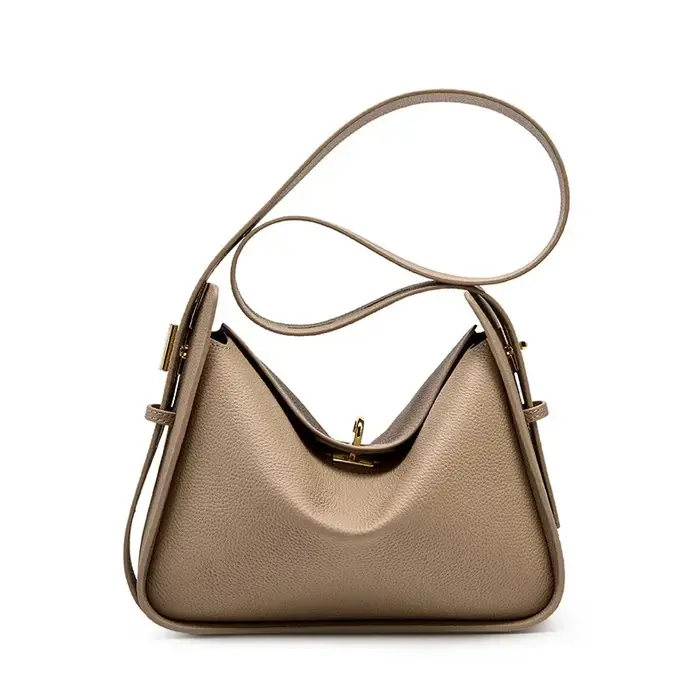 Sac à bandoulière en cuir de vachette véritable pour femme, design de niche, initié