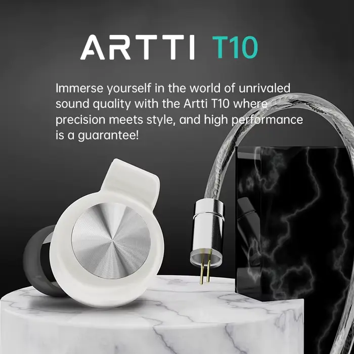 ARTTI-Écouteurs filaires intra-auriculaires HiFi IEM T10, moniteurs 0.78mm, 2 broches, connecteur 3.