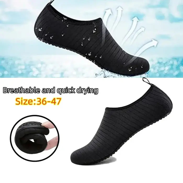 Chaussures d'eau de plage unisexes, pantoufles de natation respirantes à séchage rapide, antidérapan