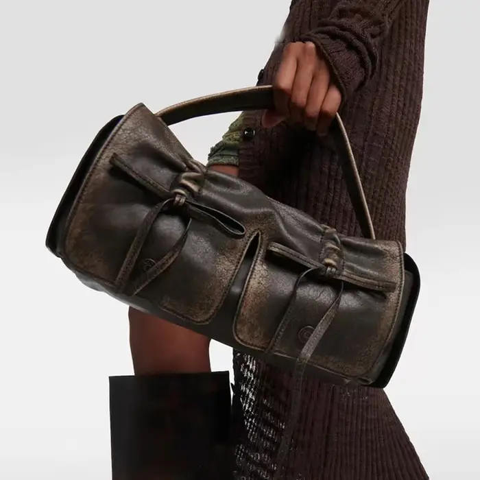 Sacs à main et bourses de luxe de styliste pour femmes, sacs à nœud avec cordon de serrage pour Moto