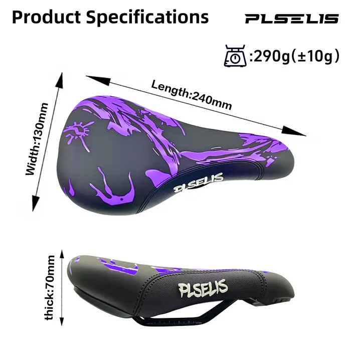 Selle de vélo de montagne en cuir PU et nylon pour randonnées et courses, absorption des chocs, confort et durabilité pour cyclistes passionnés