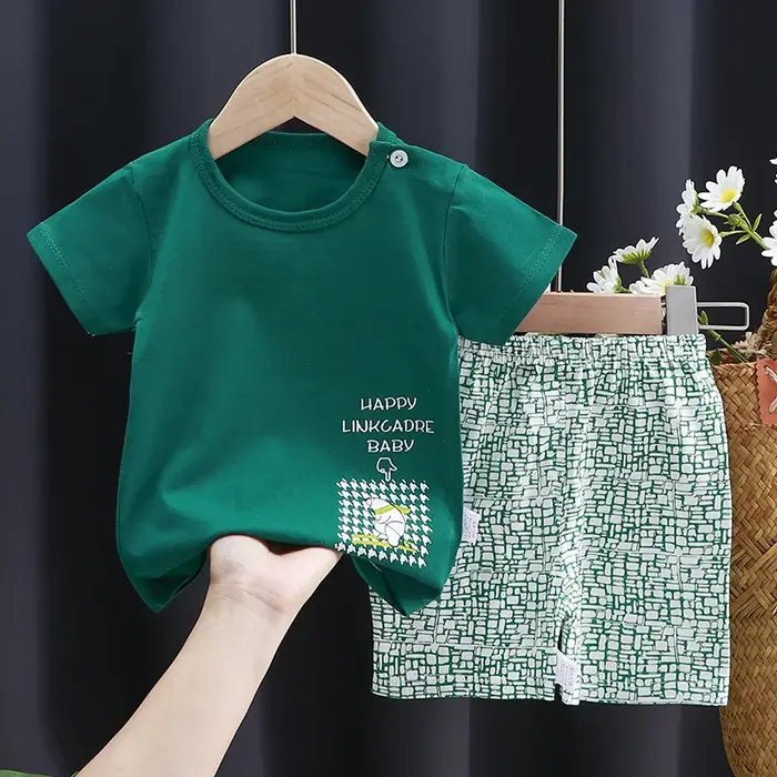 Ensemble de vêtements pour enfants bébé garçon fille t-shirt short dessin animé coton été survêtement enfants aventure imaginative jours chauds activités