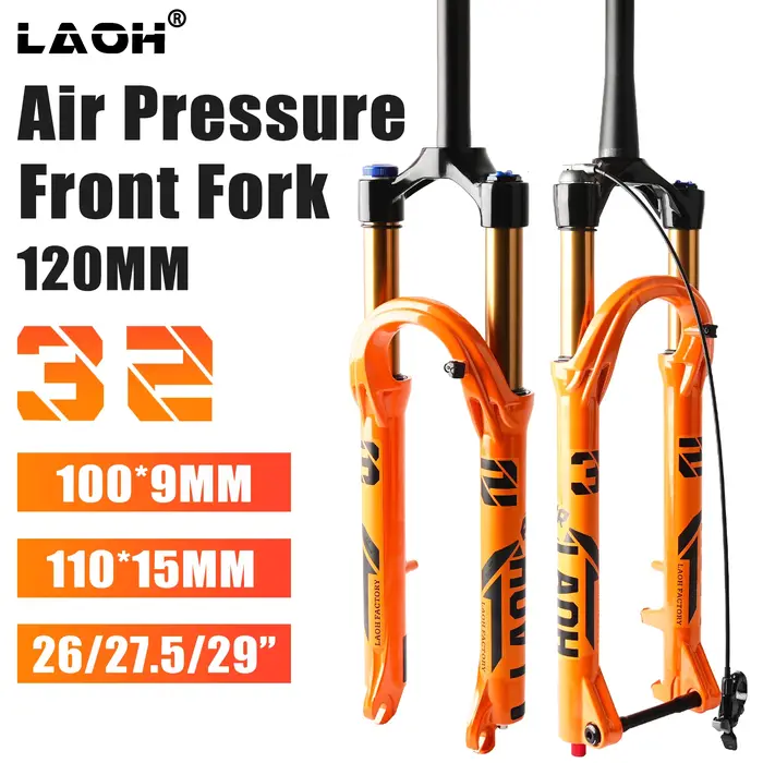 Fourche de Suspension de Vélo 120mm Compatible 26 27,5 29 Pouces Direction Droite Espacement Dis Occasions Spéciales