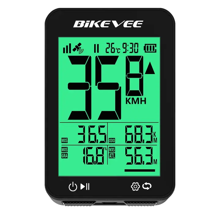 Ordinateur de vélo GPS sans fil numérique intelligent multi-fonctionnel compteur de vitesse odomètre pour cyclistes amateurs et professionnels sorties randonnées compétitions
