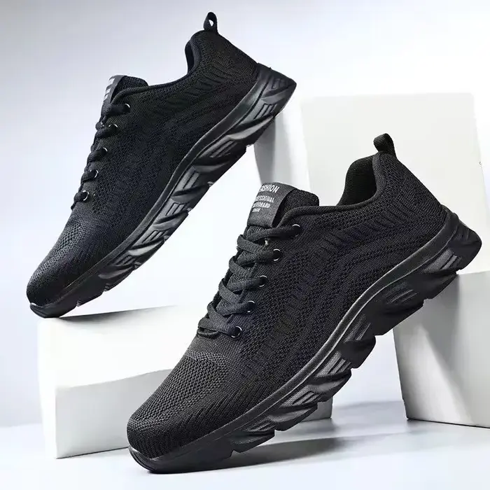 Chaussures sport homme maille respirante lacets baskets course jogging tennis marche taille 39-46