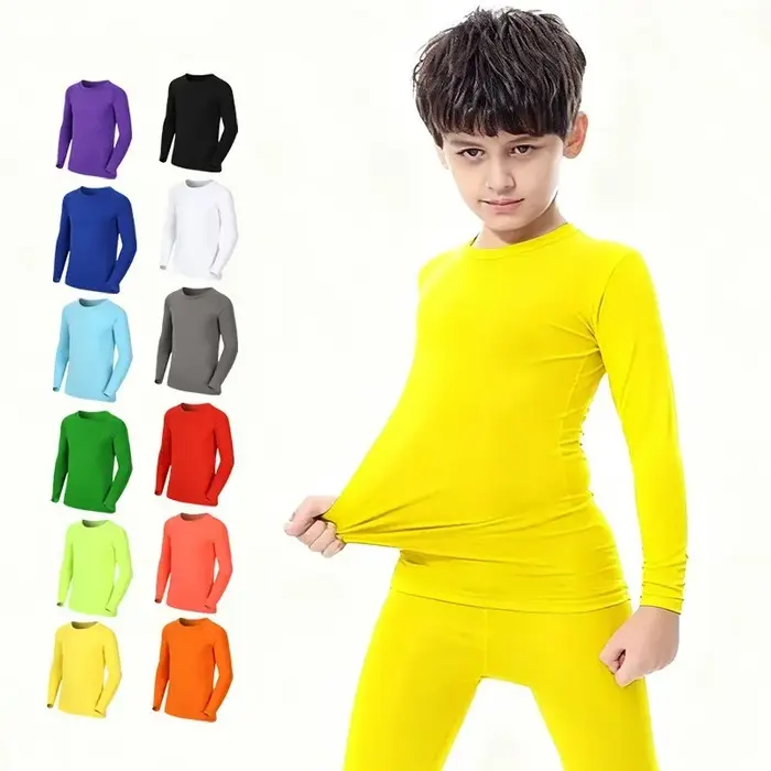 Enfants enfants garçon fille course longue t-shirt Fitness Sport basket-ball Football randonnée en p