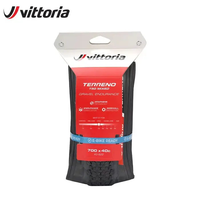 Pneu Vittoria Terreno pour endurance et gravier mixte 700x40C tubeless vitesse performance terrain dur et mixte occasions cyclistes