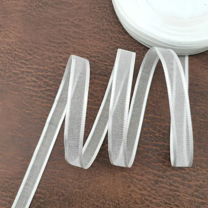 (50 mètres/rouleau) rubans en Organza large de 10mm de largeur, vente en gros, emballage cadeau, déc