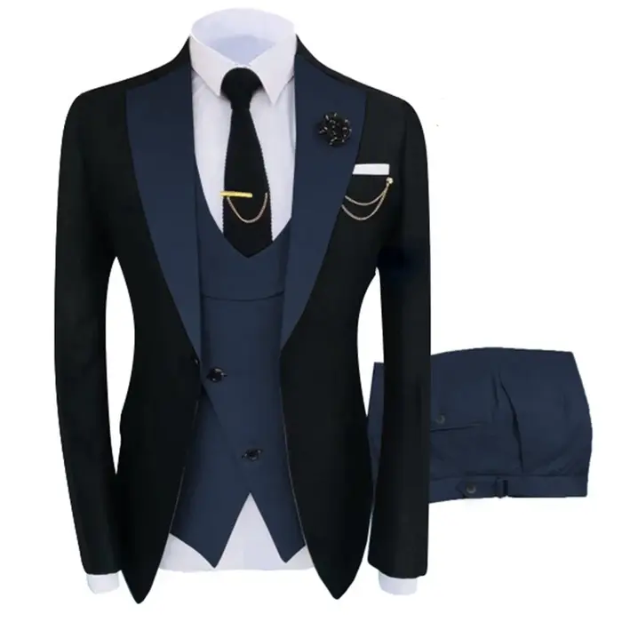 Nouveau Costume Homme vêtements populaires de luxe fête scène hommes Costume garçons d'honneur coupe