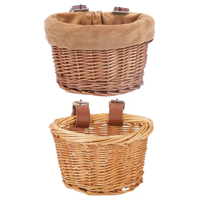 Panier de vélo multifonctionnel pour guidon avant, panier de vélo traditionnel imperméable tissé à la main pour enfants