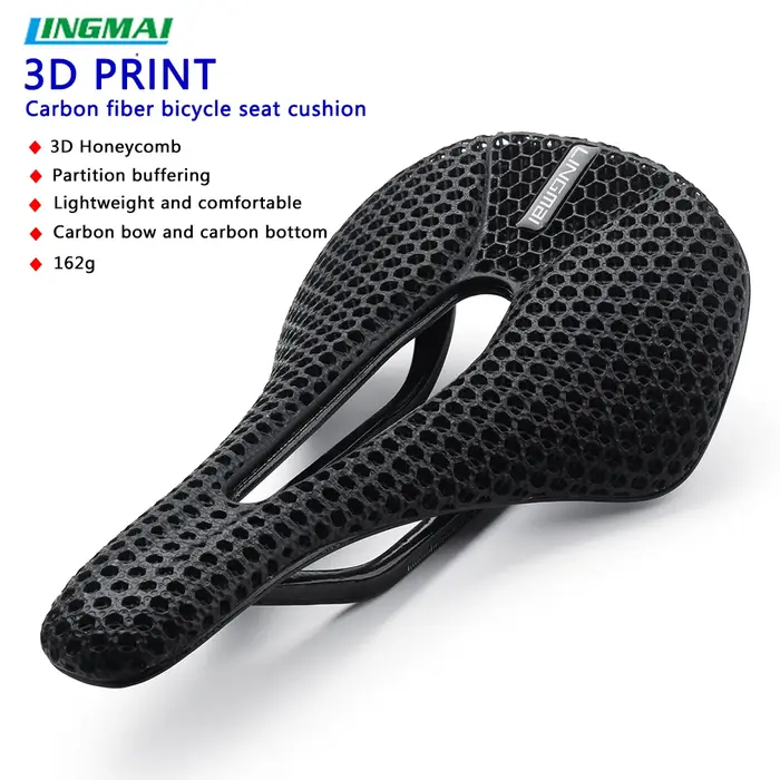 LINGMAI selle ultralégère entièrement en carbone imprimé en 3D 162g siège de vélo route vtt sièges d