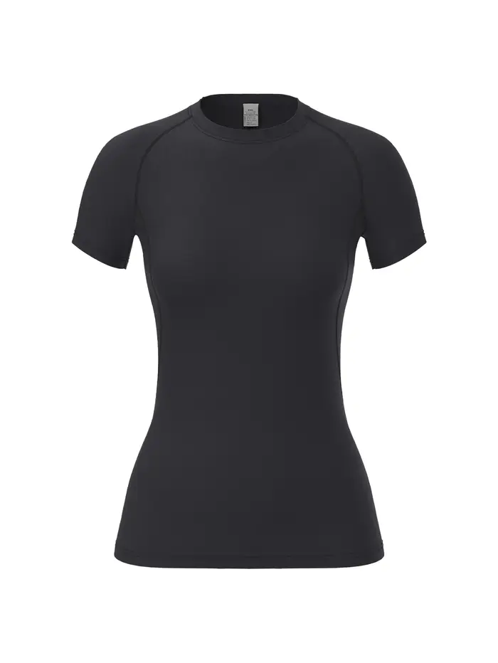 Chemise de compression pour femmes, T-shirt de sport à manches courtes, yoga, course à pied, entraîn