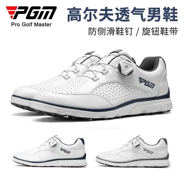 Chaussures golf PGM hommes lacets anti-dérapant imperméable baskets sport XZ245