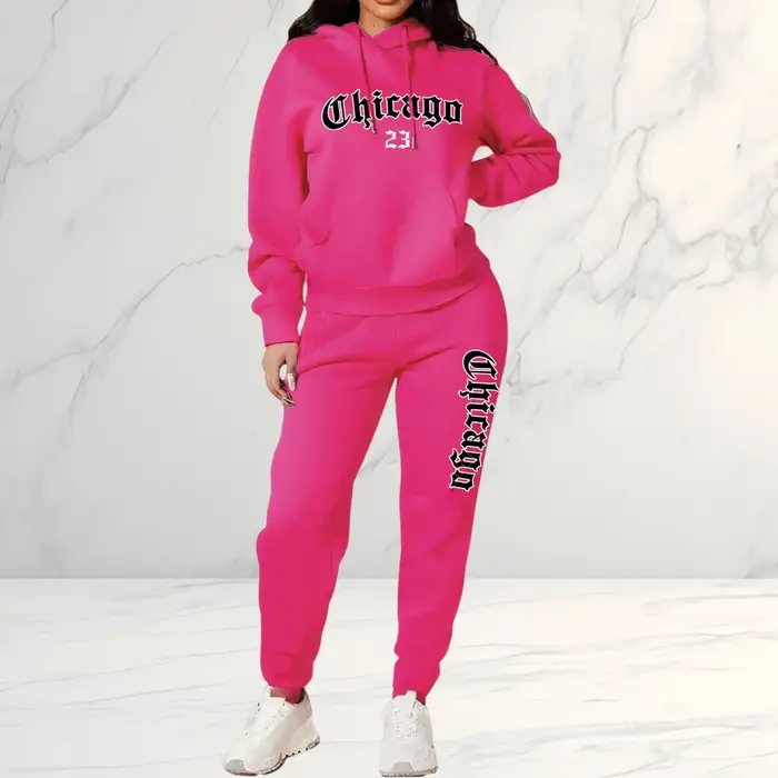 Ensemble de survêtement pour femmes, sweat-shirts et pantalons, 2 pièces, tenue de sport d'hiver, te