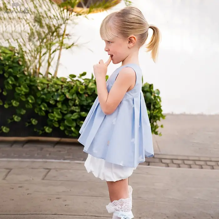 Dave Bella filles ensemble short et haut doux mignon papillon imprimé petit haut deux pièces ensembl