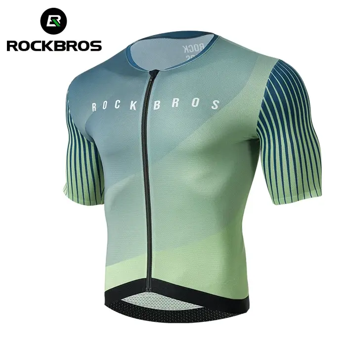 ROCKBROS-Maillot de cyclisme pour homme, T-shirt VTT, Vêtements d'été, Vêtements de haute qualité, F