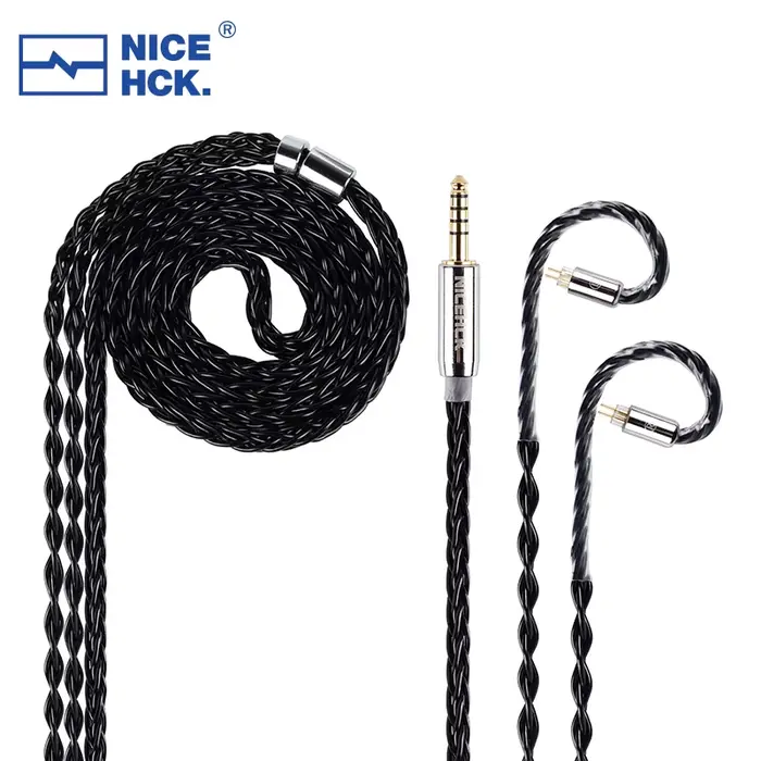NICEHCK-Câble pour écouteurs BlackCat Ultra 8 brins, alliage de zinc et de cuivre, tremper l'huile, 