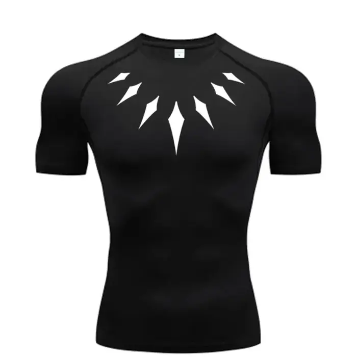 T-shirt de compression pour homme, séchage rapide, pour la gym et le sport, anti-transpiration, sous