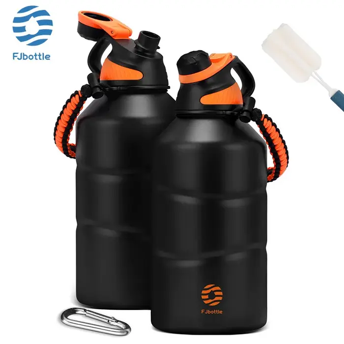 FEIJIAN Thermos bouteille 1,9L grande capacité en acier inoxydable bouteille d'eau thermique flacon 