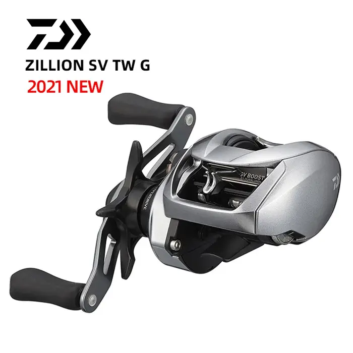 DAIWA-Moulinet de pêche ZILLION SV TW G Baitcast, 8 + 1BB, Gear Ratio 2021, 6.3, 7.1, Max Drag 5KG, 